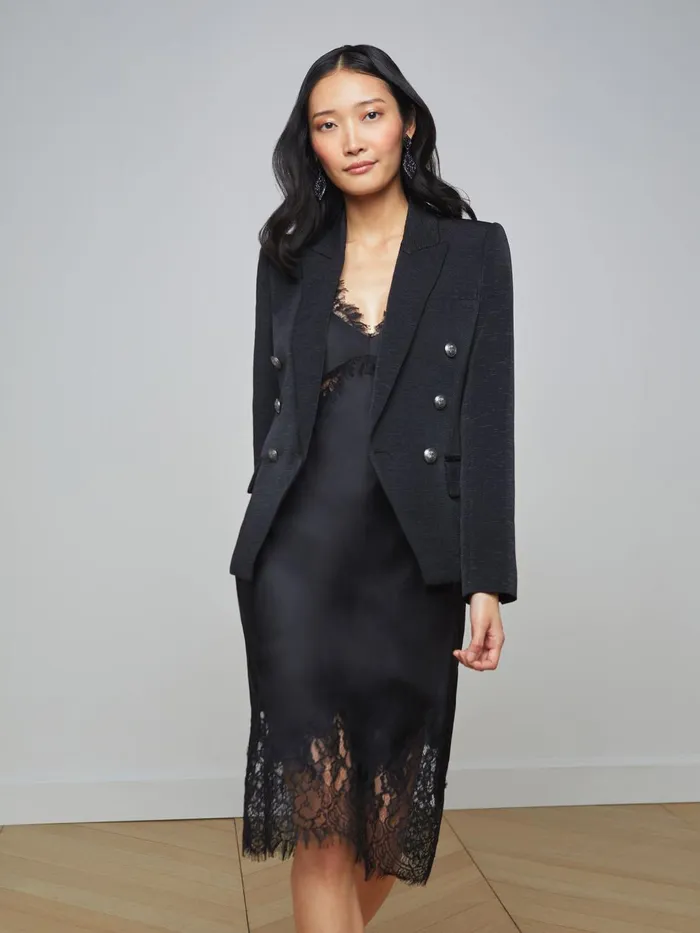 Kenzie Blazer Blackbrushed Gunmetal Women L039Agence Blazers and Jackets