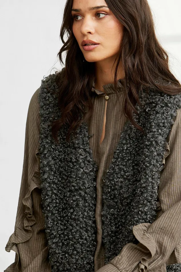 KIDDY VEST 16352 921 Grey 921 Women IN FRONT BLAZER JACKETS