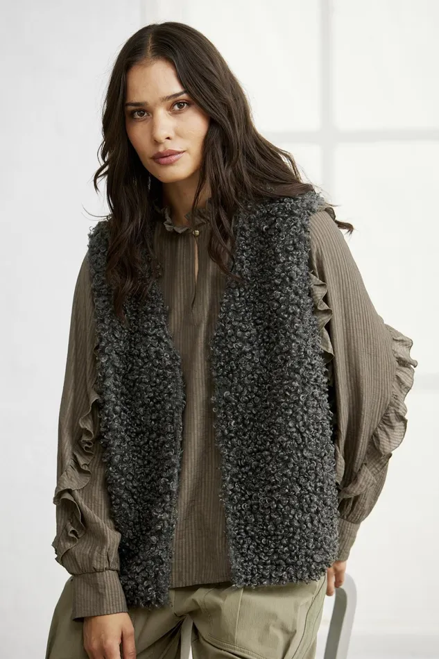 KIDDY VEST 16352 921 Grey 921 Women IN FRONT BLAZER JACKETS