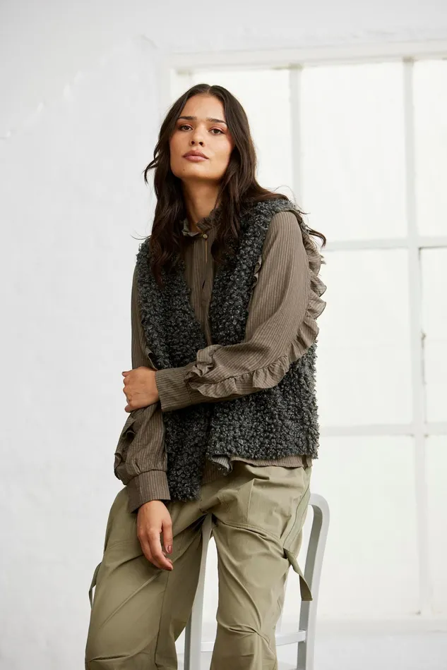 KIDDY VEST 16352 921 Grey 921 Women IN FRONT BLAZER JACKETS