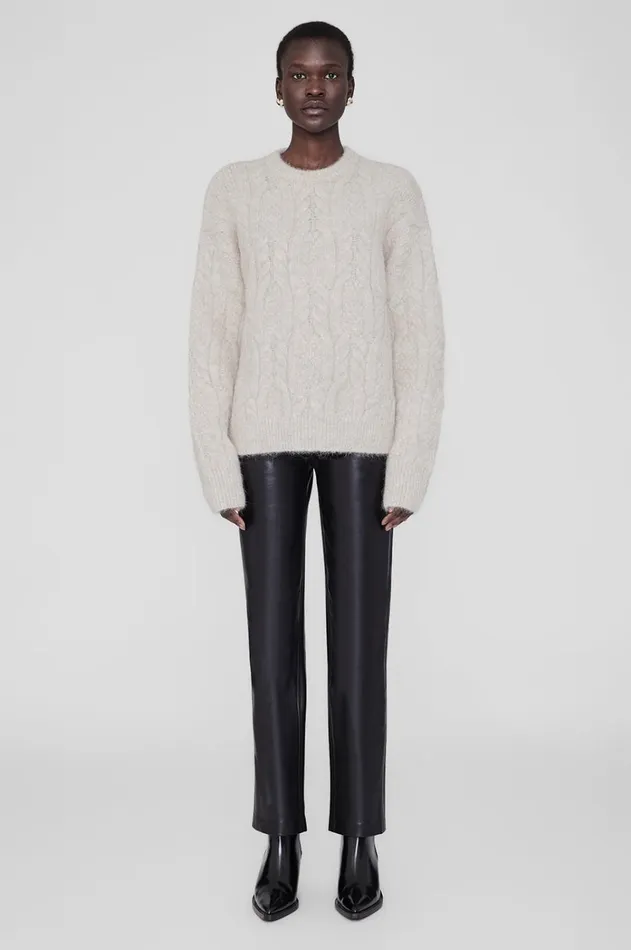 Knits Sweaters Women ANINE BING Marisol Sweater 8211 Light Oat