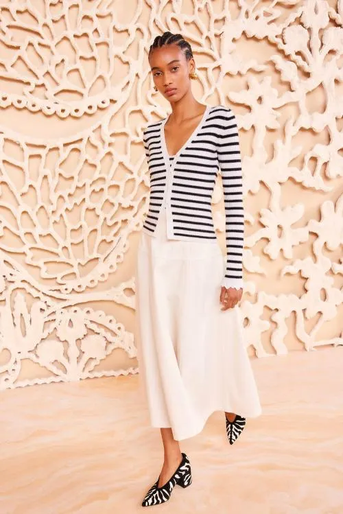 Knits Women Ulla Johnson Aeris Cardigan Noir Stripe Knits Women Ulla Johnson Aeris Cardigan Noir Stripe