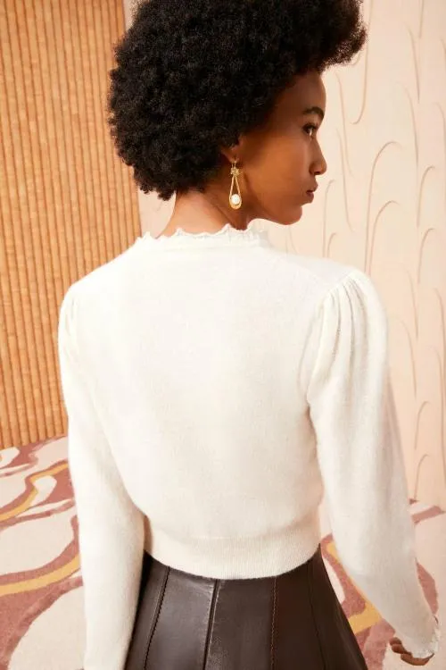 Knits Women Ulla Johnson Jana Cardigan Ivory Knits Women Ulla Johnson Jana Cardigan Ivory