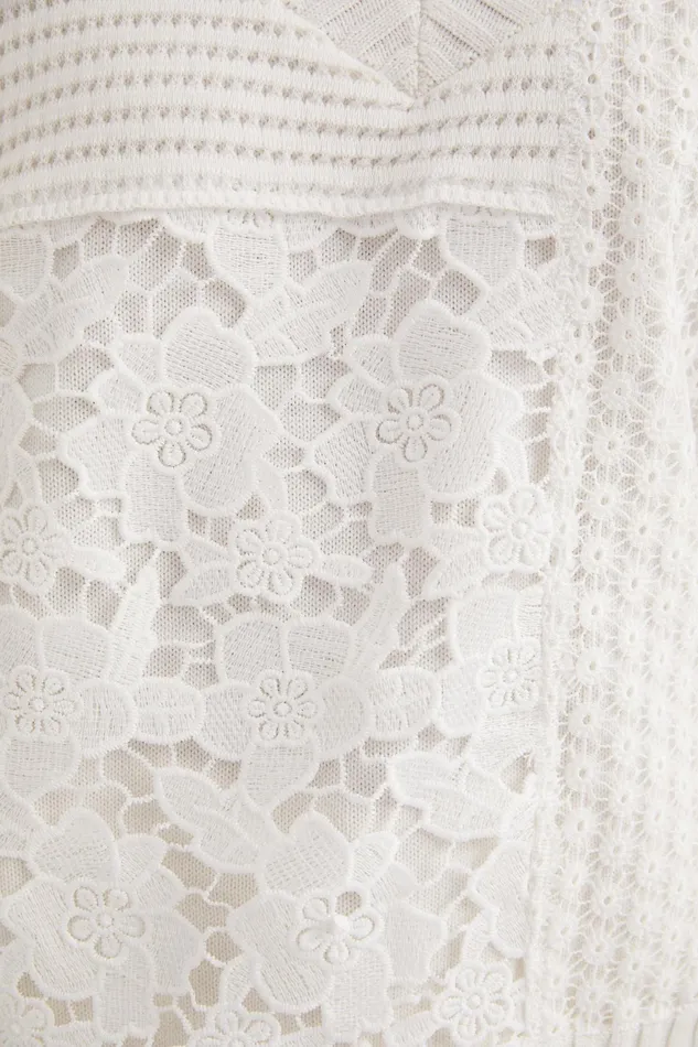 Lace Patchwork Jumper Women Desigual Sweaters