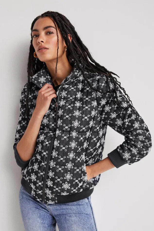 Lace Quilted Jacket Women Desigual Jackets