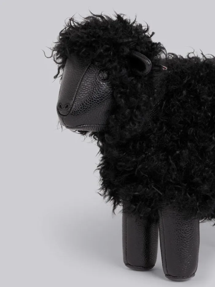Lambskin And Pebbled Calf Small Leather Shoulder Strap Sheep Bag Black Women Thom Browne Crossbody Bags