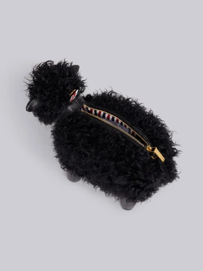 Lambskin And Pebbled Calf Small Leather Shoulder Strap Sheep Bag Black Women Thom Browne Crossbody Bags