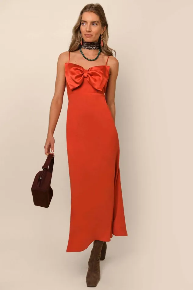 Leanna Red Women RIXO Dresses
