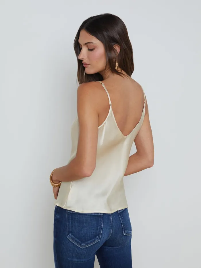 Lexi Silk Camisole Pearl Women L039Agence Blouses and Tops