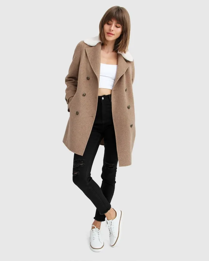 Liberty Sherpa Collar Wool Blend Coat 8211 Oat Women Coats and Jackets Belle and Bloom Liberty Sherpa Collar Wool Blend Coat 8211 Oat Women Coats and Jackets Belle and Bloom