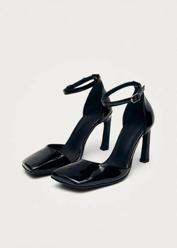 Liebe Onix Black Leather Pumps Women ALOHAS Heels