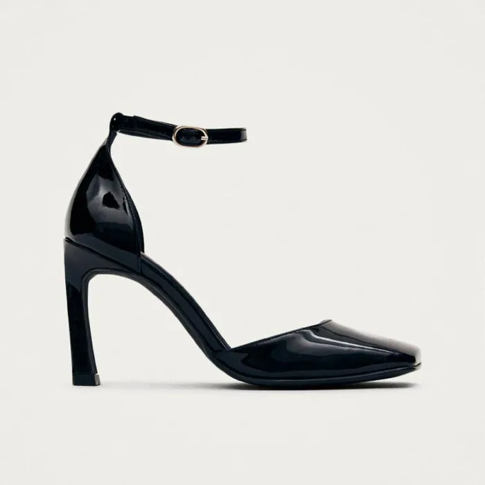 Liebe Onix Black Leather Pumps Women ALOHAS Heels