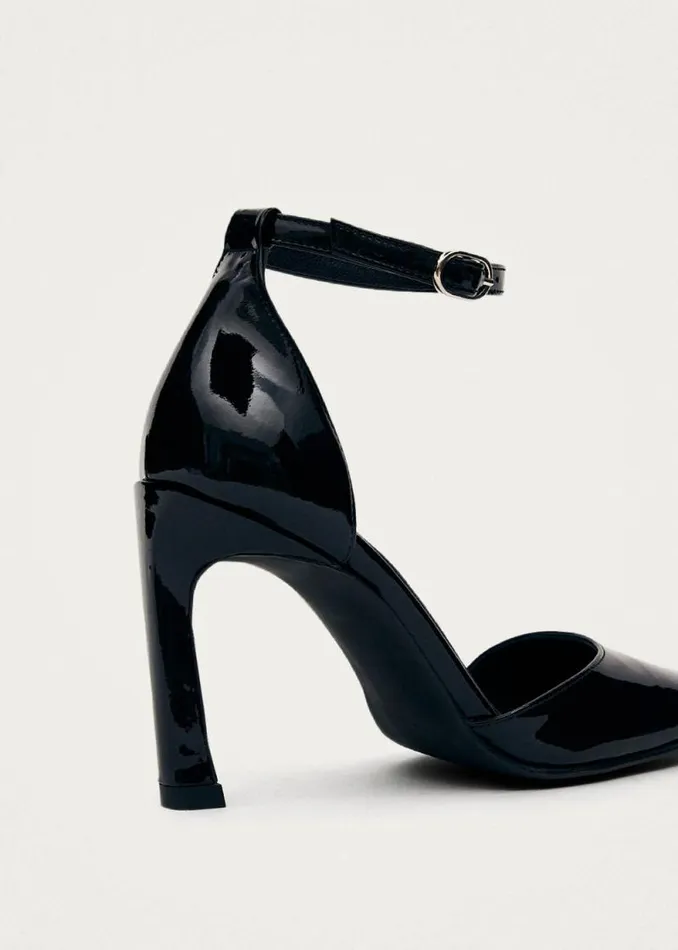 Liebe Onix Black Leather Pumps Women ALOHAS Heels