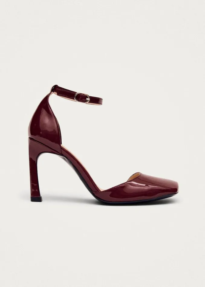 Liebe Onix Burgundy Leather Pumps Women ALOHAS Heels