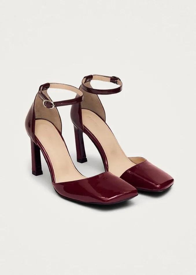 Liebe Onix Burgundy Leather Pumps Women ALOHAS Heels