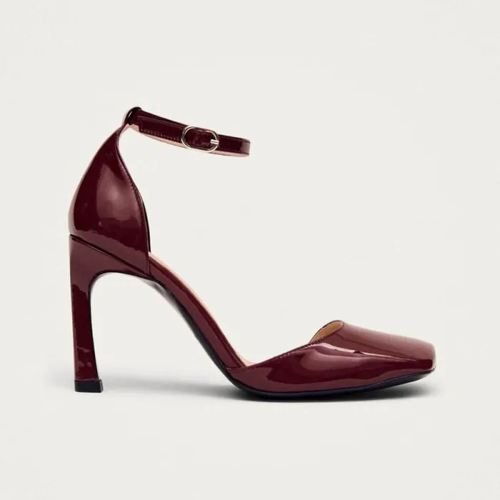 Liebe Onix Burgundy Leather Pumps Women ALOHAS Heels