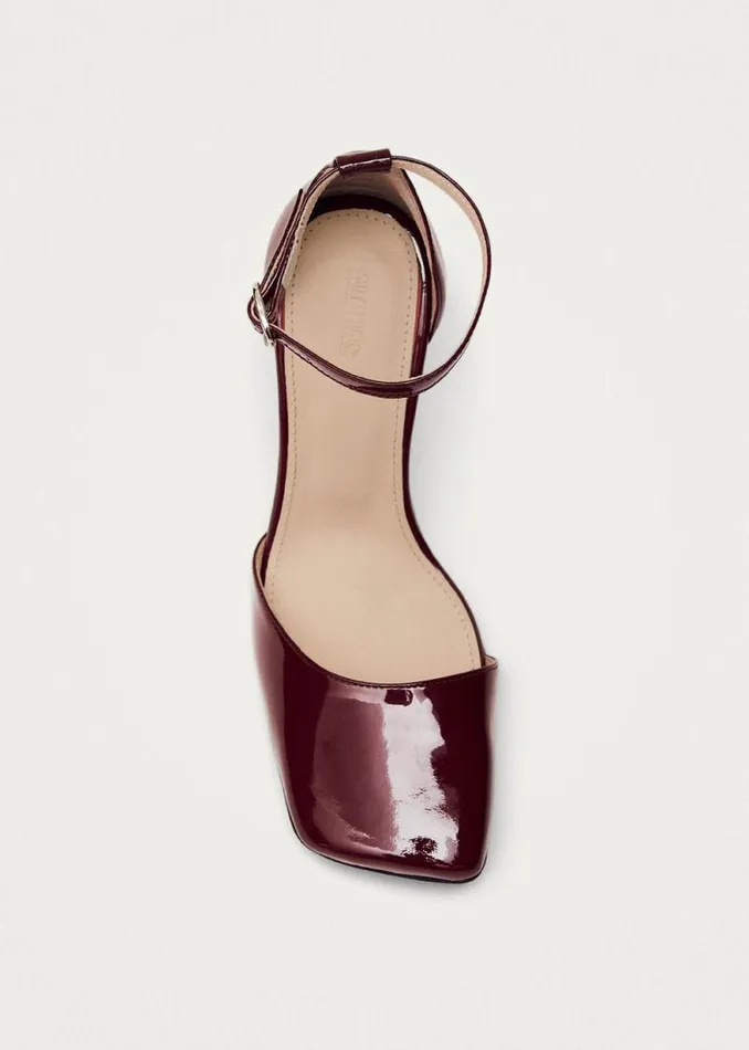 Liebe Onix Burgundy Leather Pumps Women ALOHAS Heels