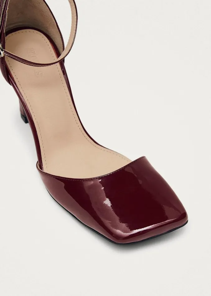 Liebe Onix Burgundy Leather Pumps Women ALOHAS Heels
