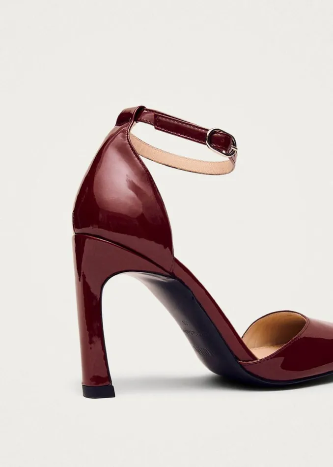Liebe Onix Burgundy Leather Pumps Women ALOHAS Heels
