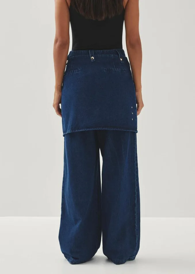 Liliana Blue Denim Trousers Women ALOHAS Pants