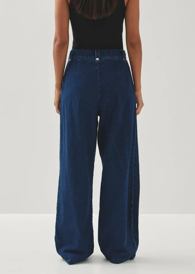 Liliana Blue Denim Trousers Women ALOHAS Pants