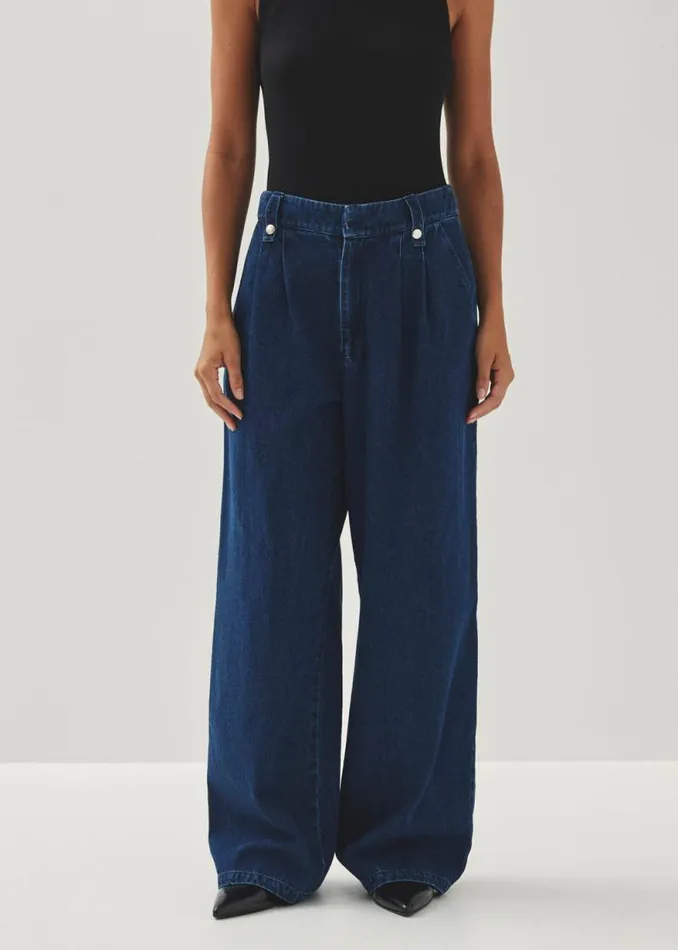 Liliana Blue Denim Trousers Women ALOHAS Pants