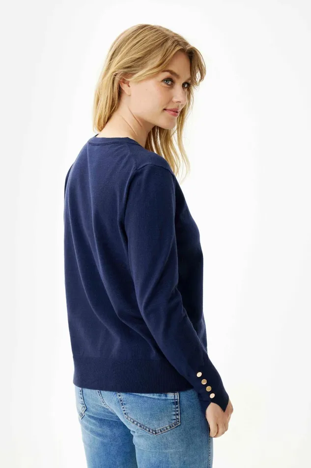 LILY BLOUSE 16267 591 Navy 591 Women IN FRONT BLOUSES SHIRTS