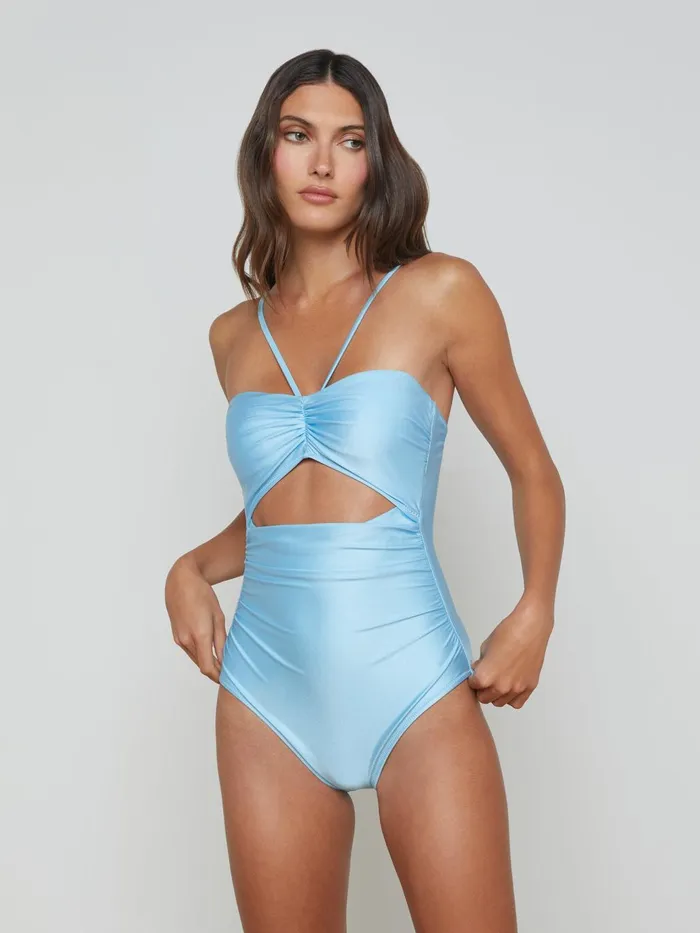 Lily OnePiece Swimsuit Sky Blue Women L039Agence Swimwear Lily OnePiece Swimsuit Sky Blue Women L039Agence Swimwear