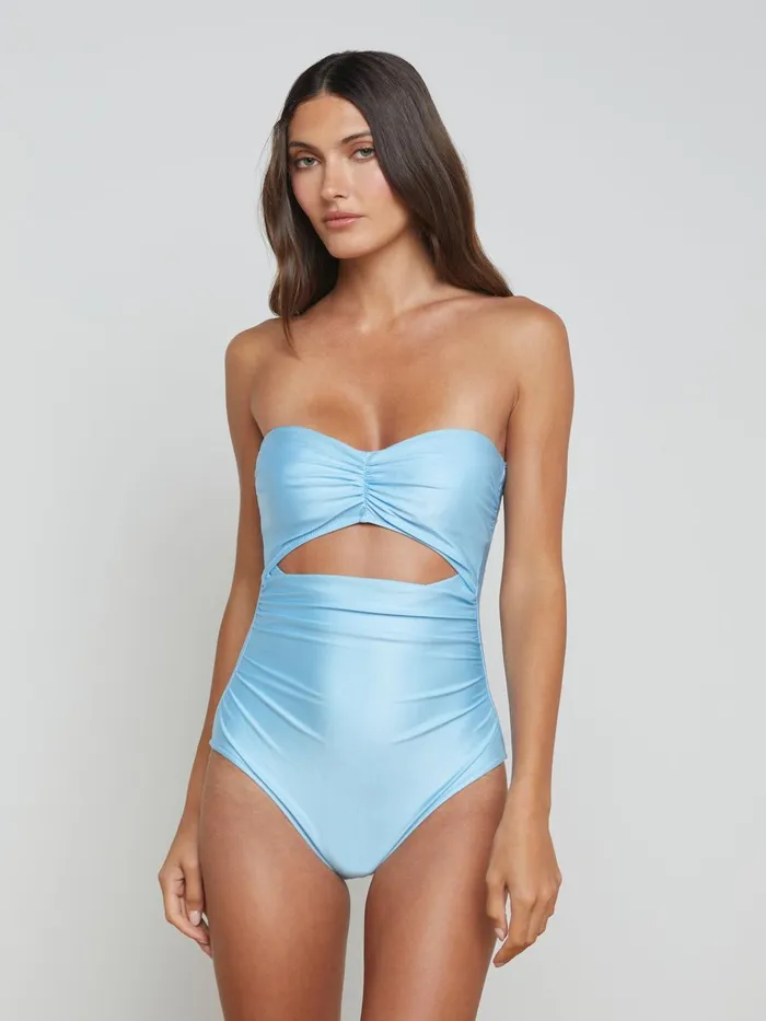 Lily OnePiece Swimsuit Sky Blue Women L039Agence Swimwear Lily OnePiece Swimsuit Sky Blue Women L039Agence Swimwear