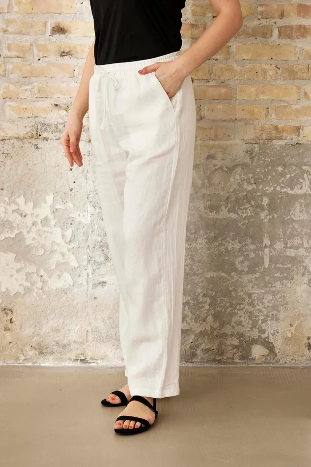 LINEA PANTS 16147 020 Off White 020 Women IN FRONT PANTS