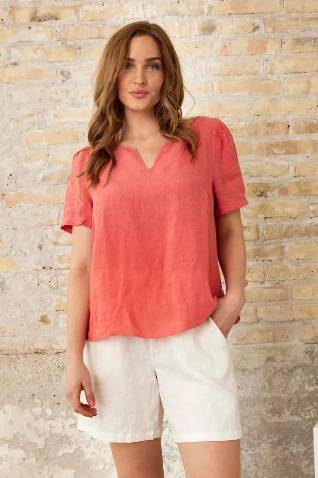 LINEA SHORTS 16148 020 Off White 020 Women IN FRONT LINEN COLLECTION