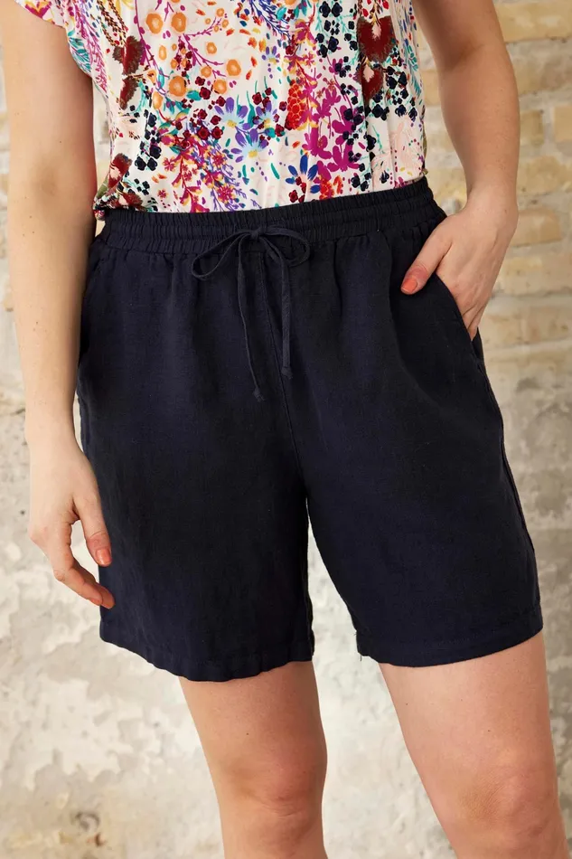 LINO SHORTS 16229 591 Navy 591 Women IN FRONT PANTS
