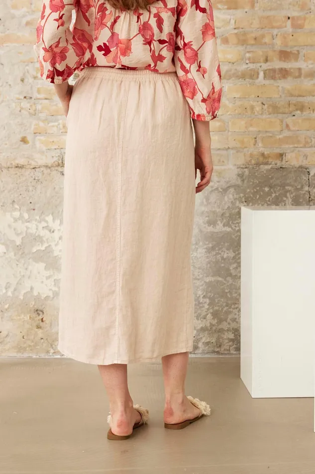 LINO SKIRT 16230 190 Nature 190 Women IN FRONT SKIRTS LINO SKIRT 16230 190 Nature 190 Women IN FRONT SKIRTS