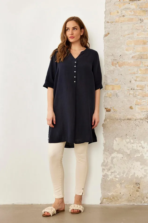 LINO TUNIC 16236 591 Navy 591 Women IN FRONT DRESSES