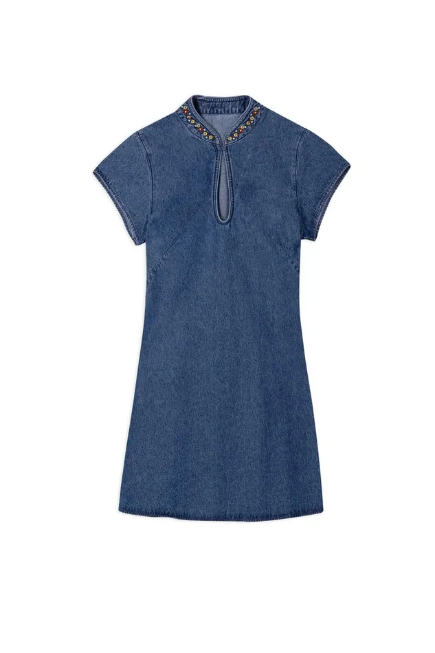 Lolita Denim Embroidery Women RIXO Dresses Lolita Denim Embroidery Women RIXO Dresses