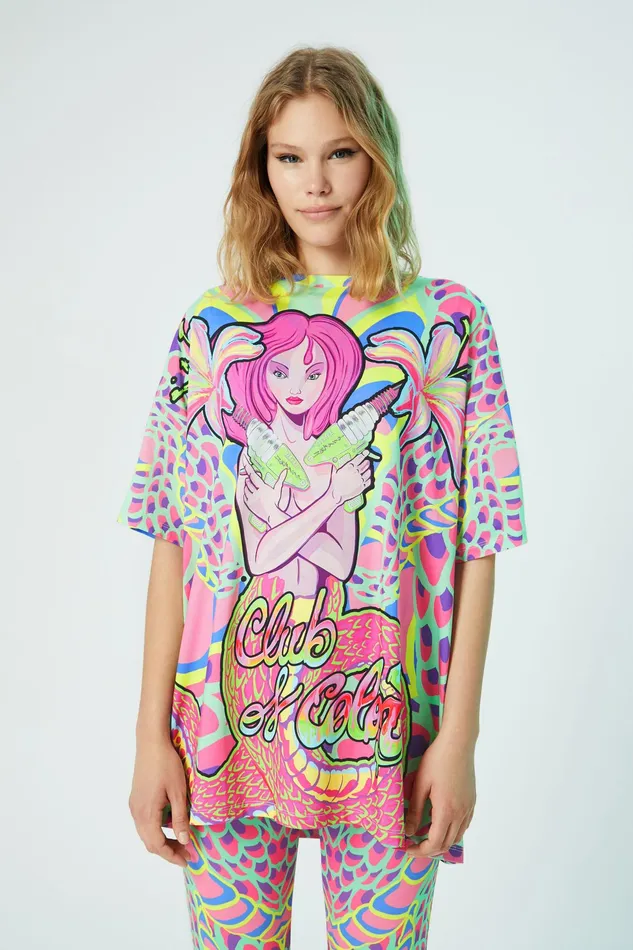Long Tshirt Fantasy Print Women Desigual Tshirts