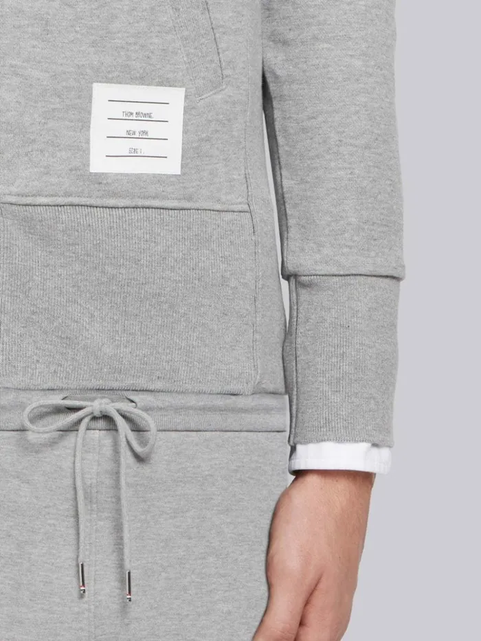 Loopback Jersey Knit Engineered 4bar Classic Hoodie Light Grey Men Thom Browne Sweats