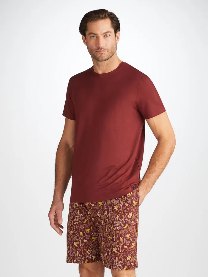 Lounge Shorts Men Derek Rose Lounge Shorts Ledbury 74 Cotton Batiste Burgundy Lounge Shorts Men Derek Rose Lounge Shorts Ledbury 74 Cotton Batiste Burgundy