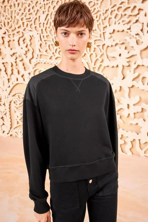 Loungewear Women Ulla Johnson Ainsley Sweatshirt Noir Loungewear Women Ulla Johnson Ainsley Sweatshirt Noir