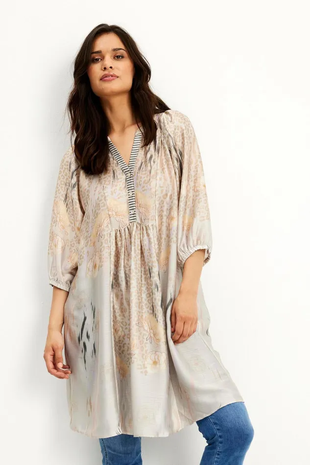 LUCCA TUNIC 15810 190 Nature 190 Women IN FRONT BLOUSES SHIRTS