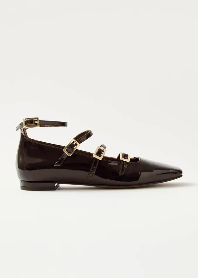 Luke Onix Coffee Brown Leather Ballet Flats Women ALOHAS Ballet Flats
