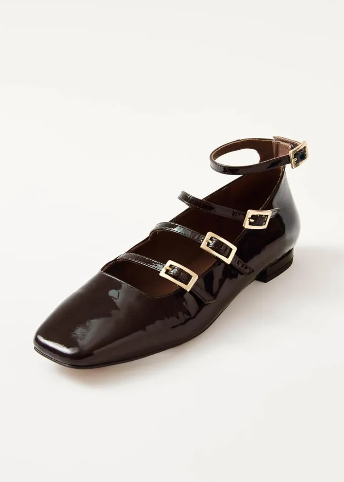 Luke Onix Coffee Brown Leather Ballet Flats Women ALOHAS Ballet Flats