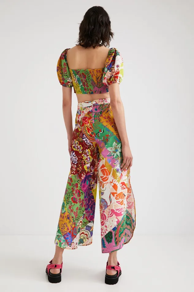 M Christian Lacroix Cropped Blouse Women Desigual Tops and Shirts