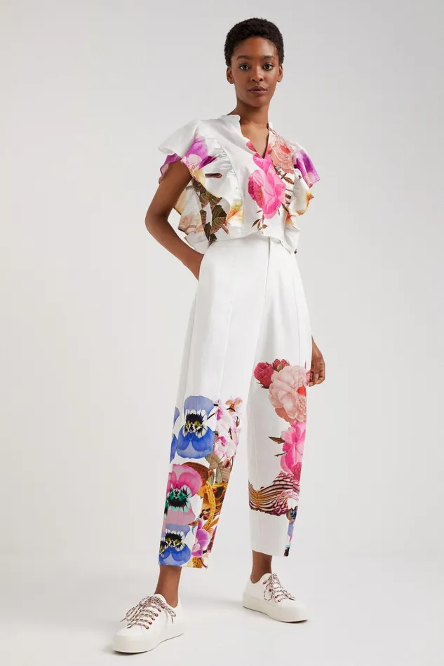 M Christian Lacroix Floral Blouse Women Desigual Tops and Shirts