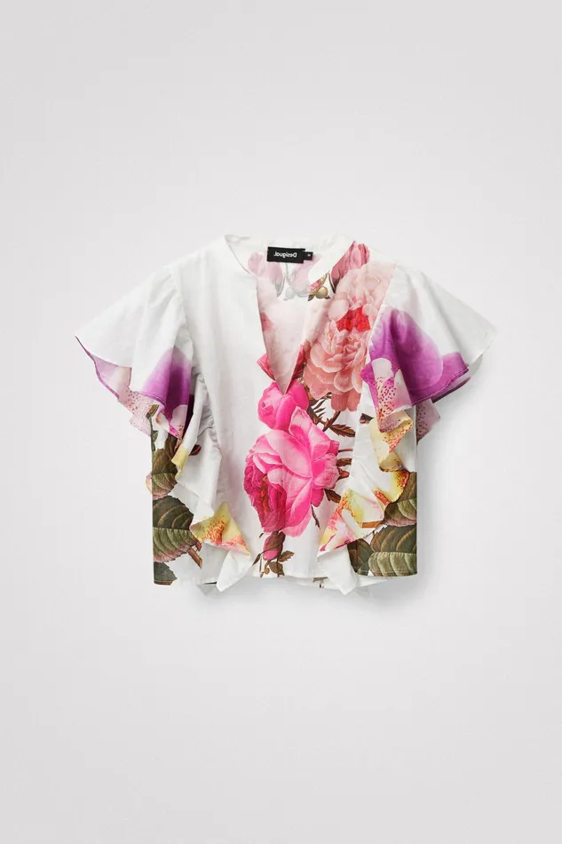 M Christian Lacroix Floral Blouse Women Desigual Tops and Shirts