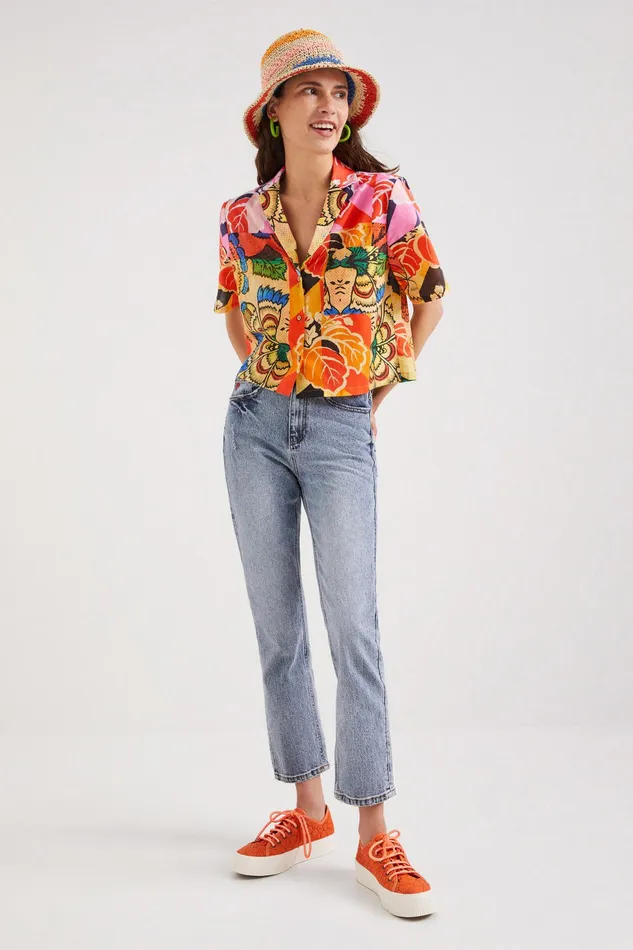 M Christian Lacroix Tropical Shirt Women Desigual Tops and Shirts