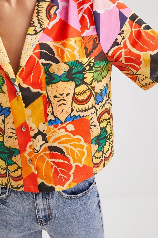M Christian Lacroix Tropical Shirt Women Desigual Tops and Shirts