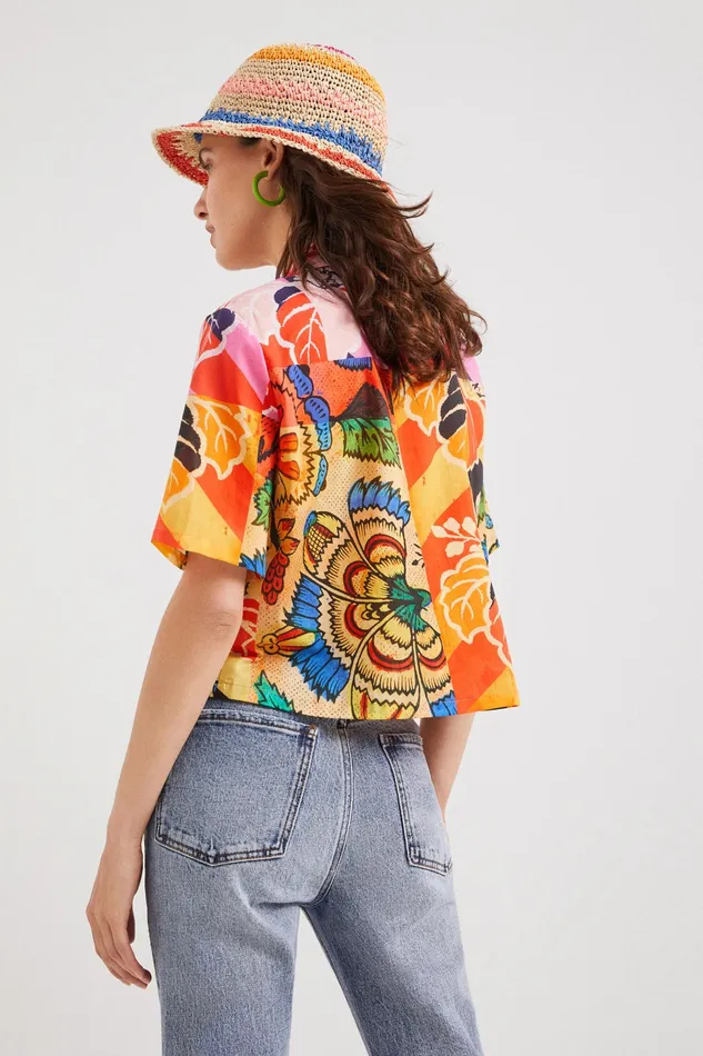 M Christian Lacroix Tropical Shirt Women Desigual Tops and Shirts
