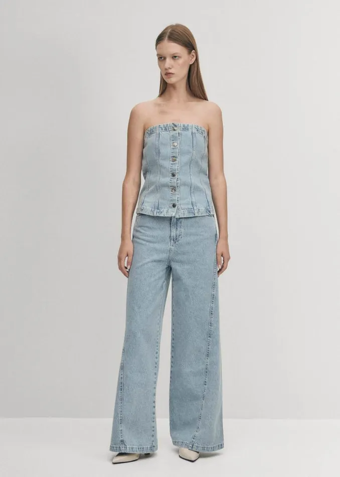 Magda Blue Denim Pants Women ALOHAS Pants