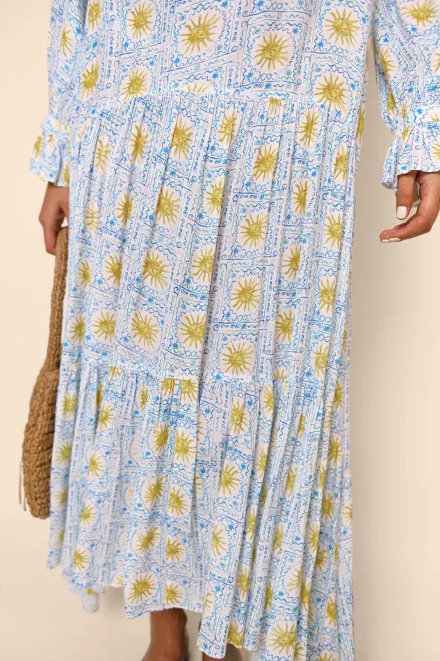 Mali Wavey Sun Ivory Women RIXO Dresses